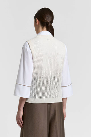 Sequinned cotton yarn top