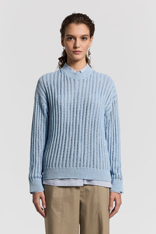 Sequinned cotton cordonet sweater