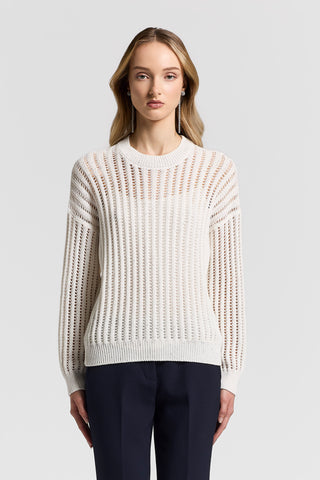 Sequinned cotton cordonet sweater