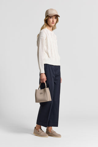 Sequinned cotton cordonet sweater