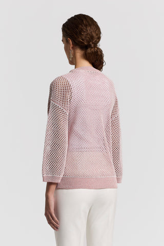 Sequinned cotton/linen-yarn sweater