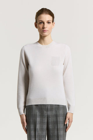 Wool, silk and cashmere sweater