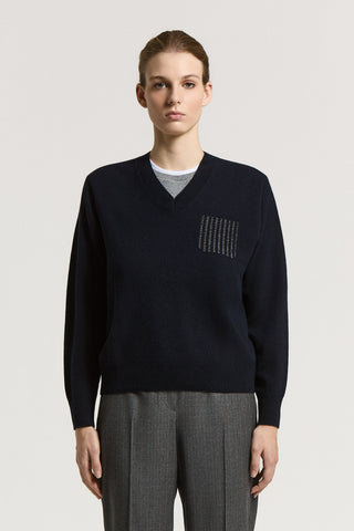 Wool, silk and cashmere sweater
