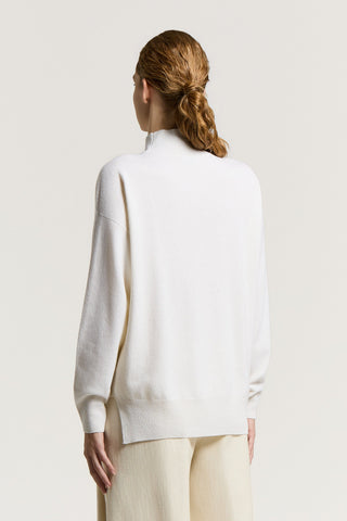 Virgin wool, silk and cashmere sweater