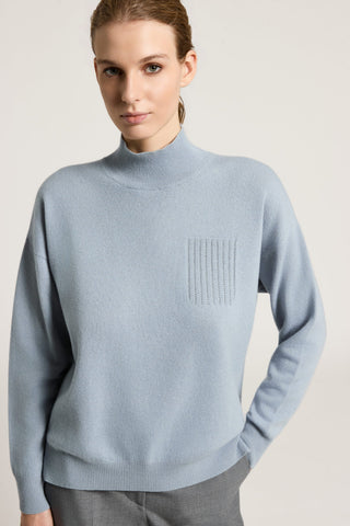 Virgin wool, silk and cashmere sweater