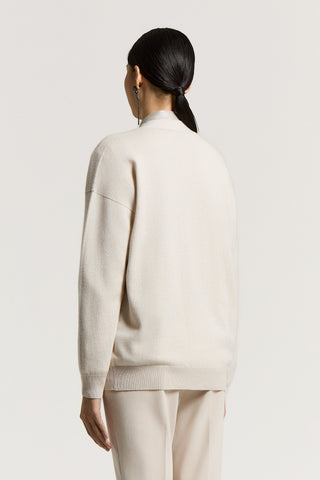 Wool, silk, and cashmere cardigan