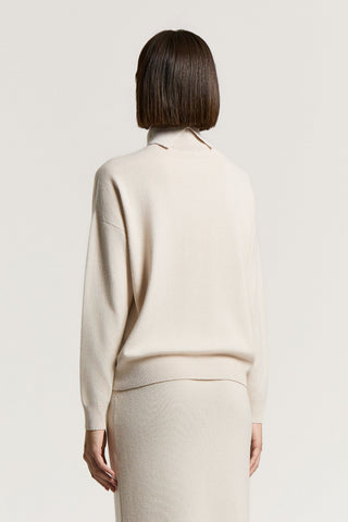 Virgin wool, silk and cashmere sweater