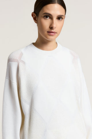 Alpaca and wool-blend knitted sweater