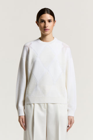 Alpaca and wool-blend knitted sweater