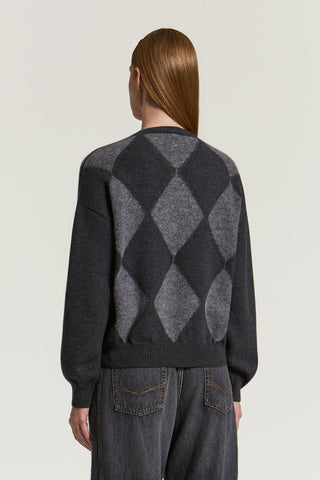 Alpaca and wool-blend knitted sweater