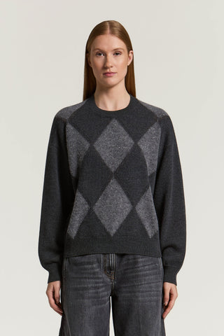 Alpaca and wool-blend knitted sweater