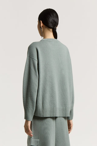 Virgin wool, silk and cashmere sweater