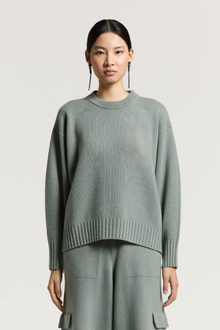 Virgin wool, silk and cashmere sweater