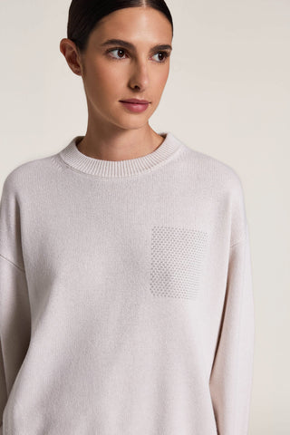 Virgin wool, silk and cashmere sweater