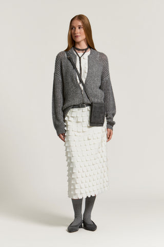 Alpaca, wool and mohair zip-up sweater