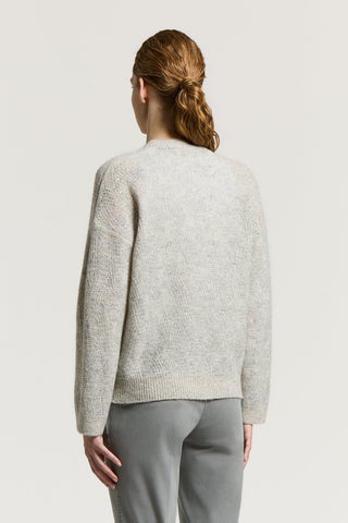 Wool, alpaca and mohair sweater with sequins