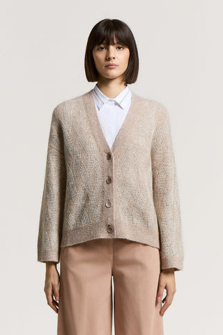 Alpaca, wool and mohair cardigan