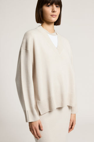 Wool, silk and cashmere sweater