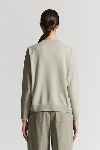 Pure cashmere crew-neck jumper with lurex
