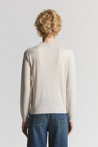 Cashmere and silk crew-neck jumper