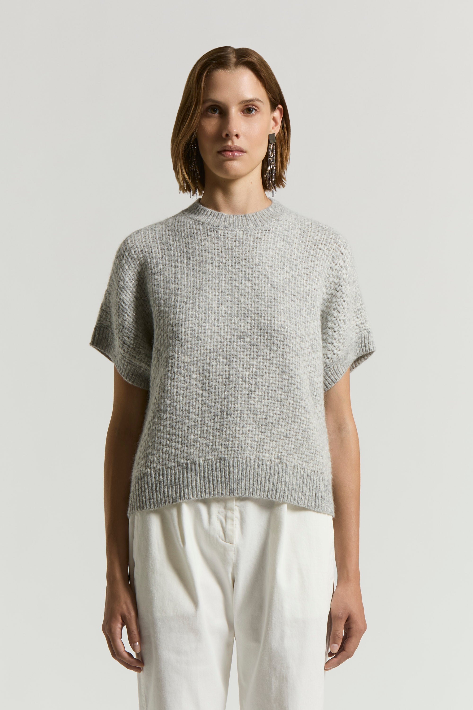 Lurex and blown alpaca sweater | Peserico US