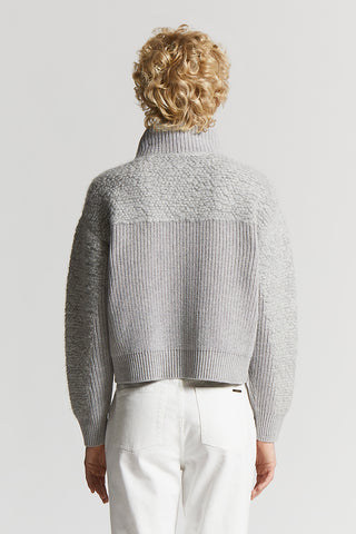 Alpaca, cashmere, silk and wool yarn jumper