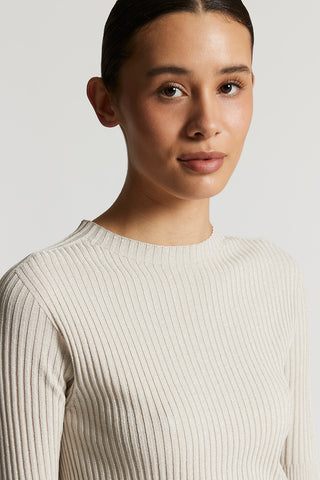 Lightweight viscose and lurex yarn jumper