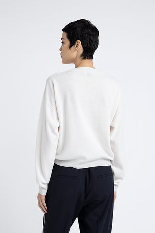 V-neck sweater in pure cashmere