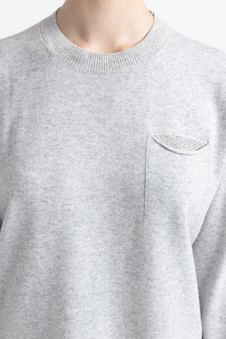 Wool, silk and cashmere crew-neck sweater