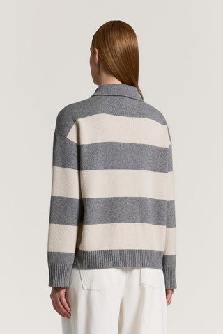 Cashmere, silk and wool polo shirt