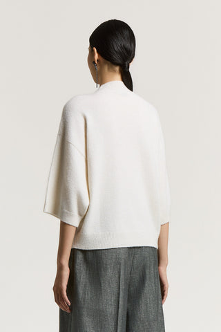 Wool, alpaca and cashmere yarn sweater