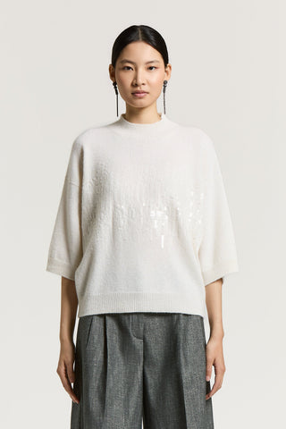 Wool, alpaca and cashmere yarn sweater