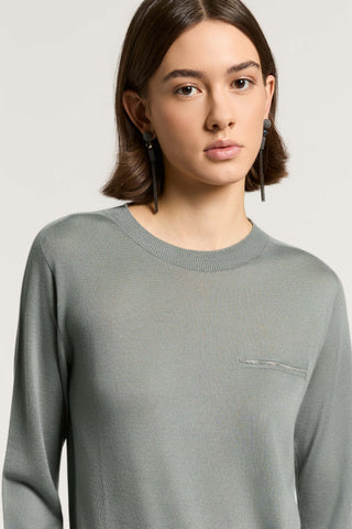 Wool, silk and cashmere sweater