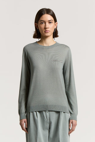 Wool, silk and cashmere sweater