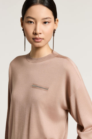 Wool, silk and cashmere sweater