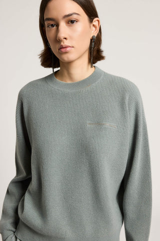 Wool, silk and cashmere sweater