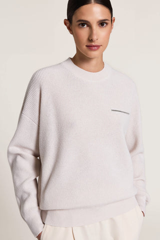 Wool, silk and cashmere sweater