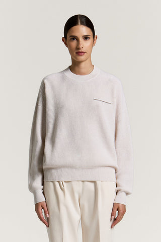 Wool, silk and cashmere sweater