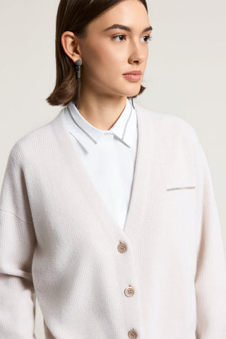 Wool, silk and cashmere cardigan