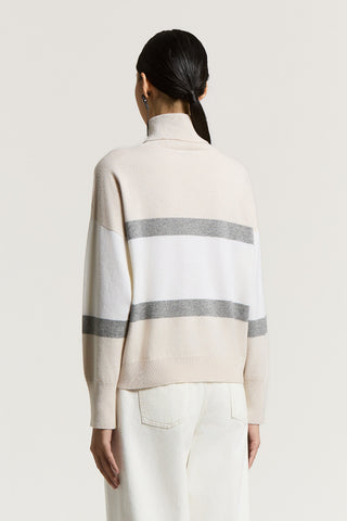 Wool, silk, cashmere, and lurex sweater