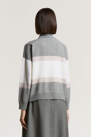 Wool, silk, cashmere and lurex cardigan