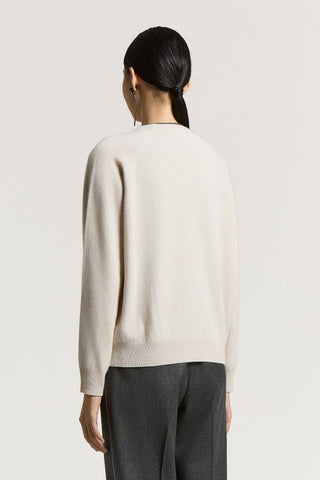 Wool, silk and cashmere sweater