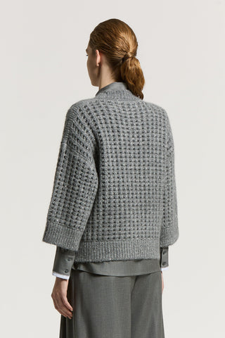 Alpaca, wool and mohair-blend tricot sweater