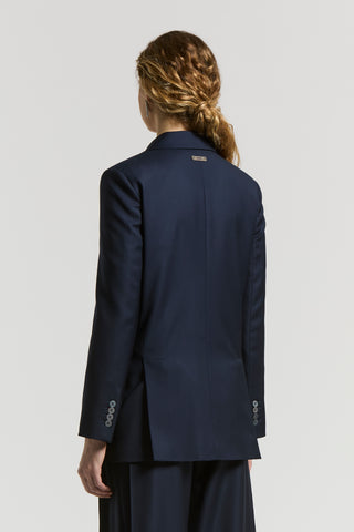 Pure wool twill blazer