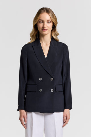 Crepe de chine blazer