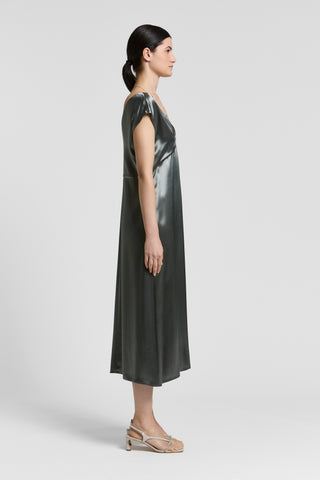 Shiny viscose satin dress