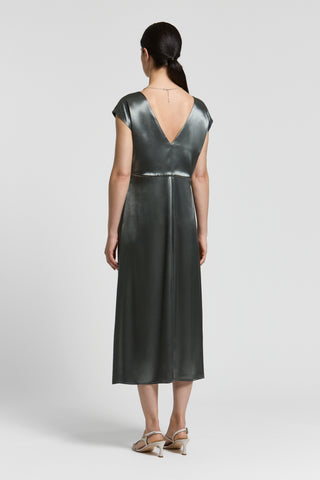Shiny viscose satin dress