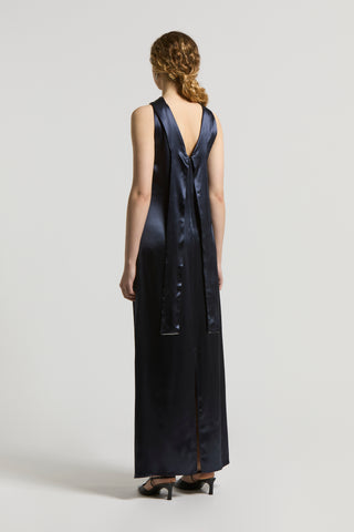 Shiny viscose satin dress