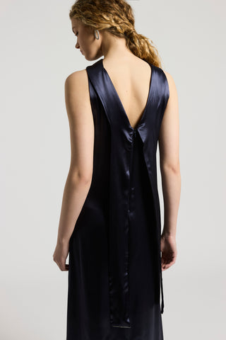 Shiny viscose satin dress