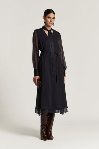 Creponne shirt dress